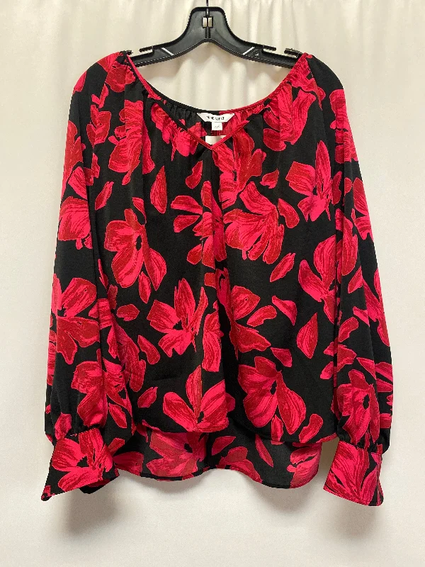 Black & Pink Top Long Sleeve Nine West, Size Xxl