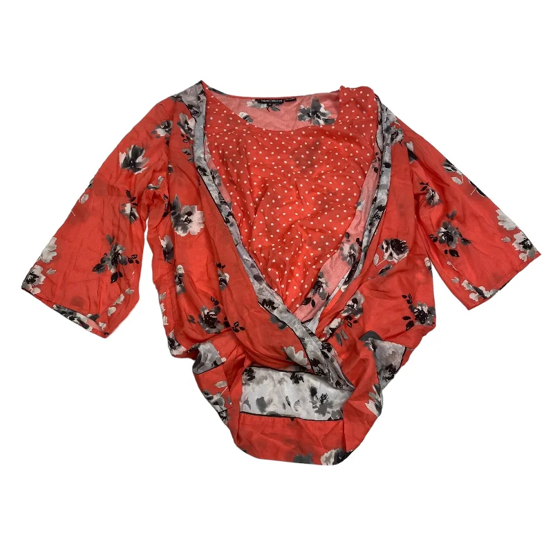 Coral Top 3/4 Sleeve Tolani Collection, Size 1x