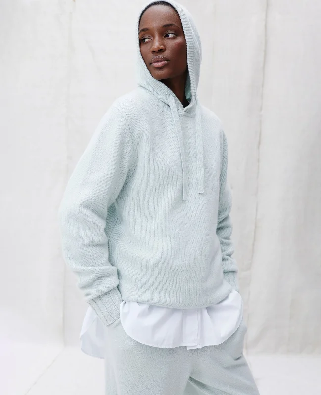 Unisex Kapuzen Pullover aus Cashmere in Grün