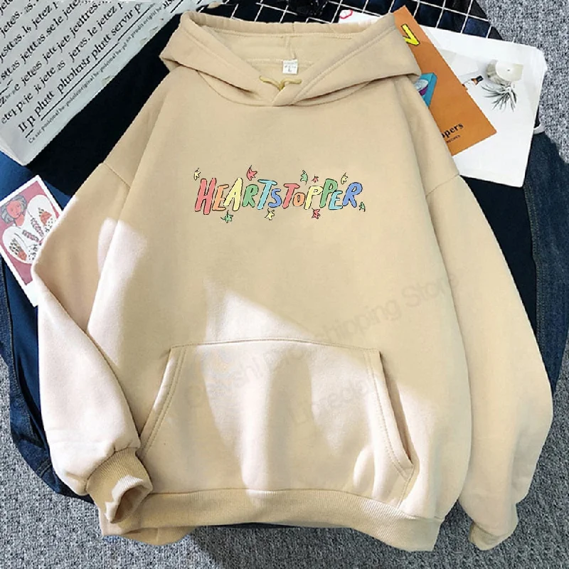 FashionSierra - Heartstopper Letter Print Hoodies