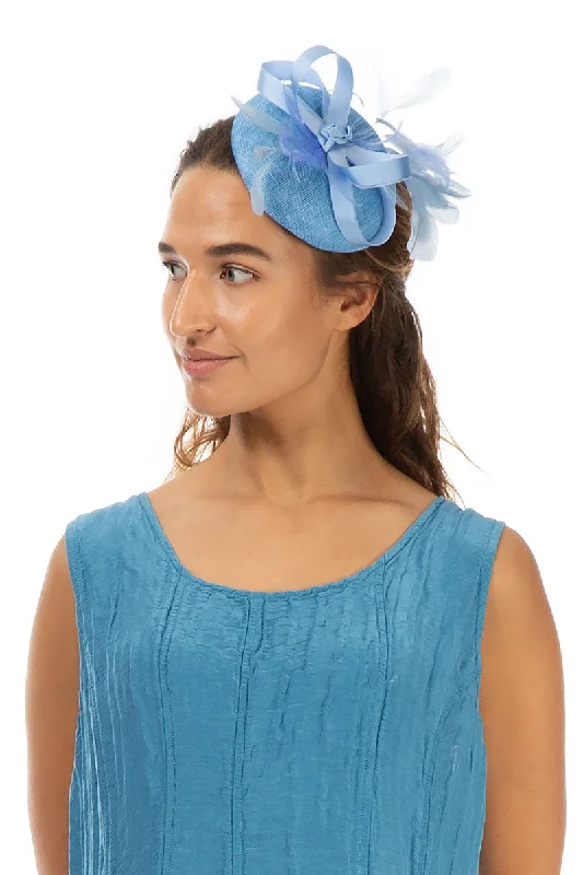 Light Blue Button Fascinator