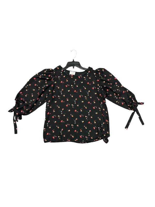 Blouse Long Sleeve By Everly In Floral Print, Size: M