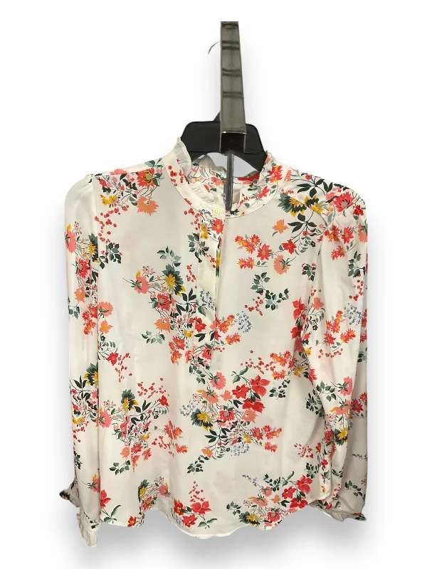 Blouse Long Sleeve By Loft In Floral Print, Size: M