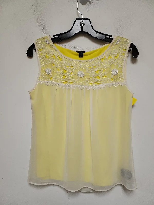 Top Sleeveless By Ann Taylor In Yellow, Size: Xs