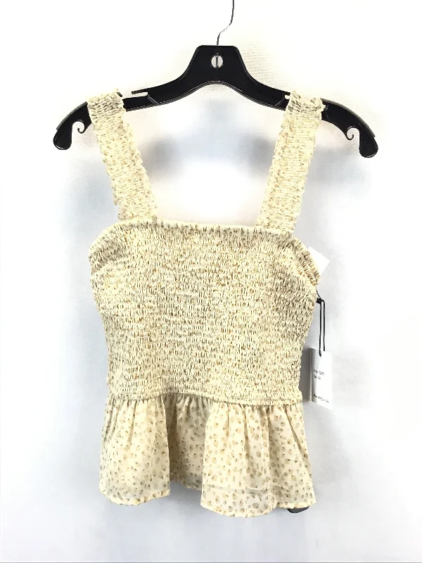 Top Sleeveless By Japna In Beige, Size: M