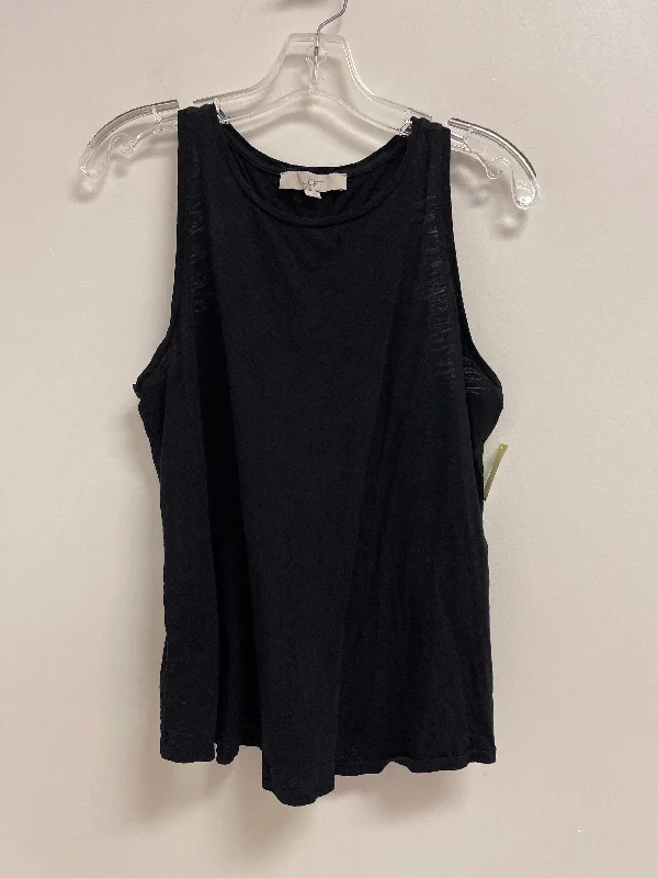 Top Sleeveless By Loft In Black, Size: M