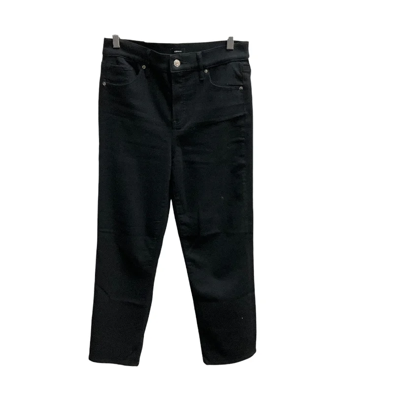 Jeans Straight By Express In Black, Size: 2