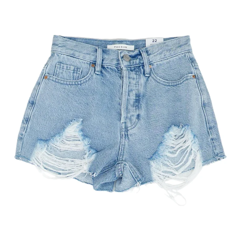 Blue Solid Shorts