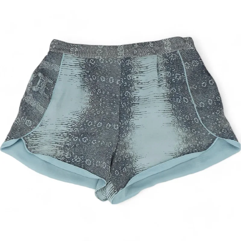 Gray Animal Print Active Shorts