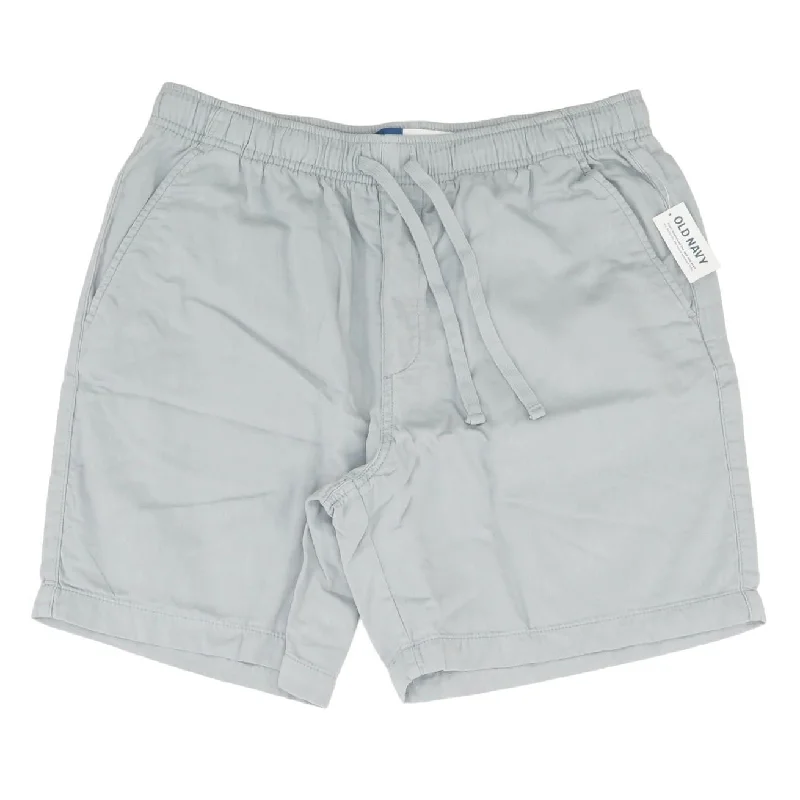 Gray Solid Chino Shorts