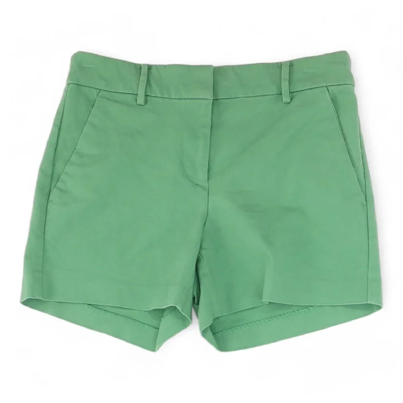 Green Solid Chino Shorts