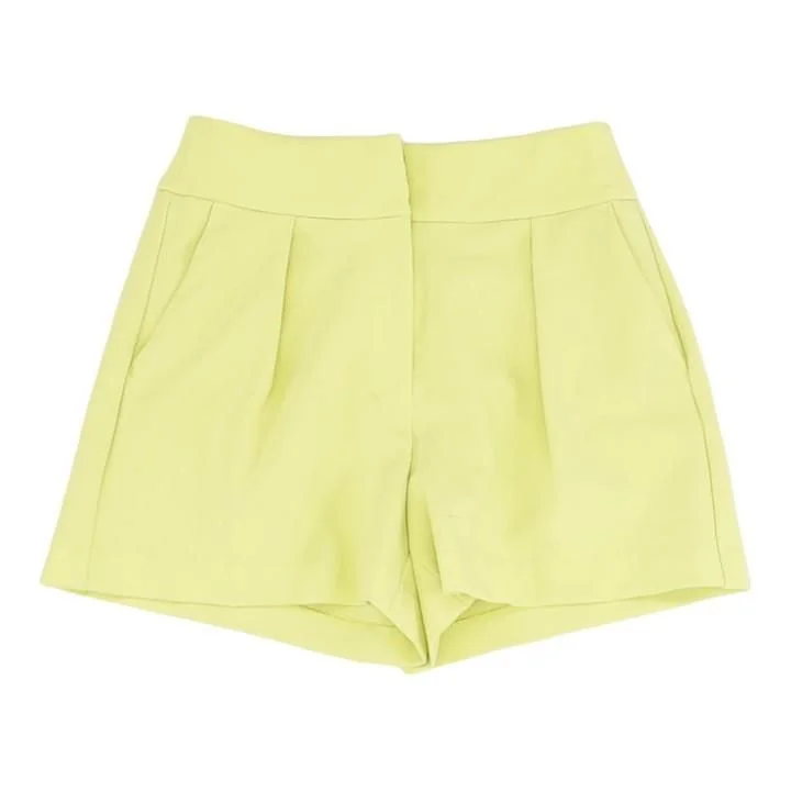 Green Solid Shorts