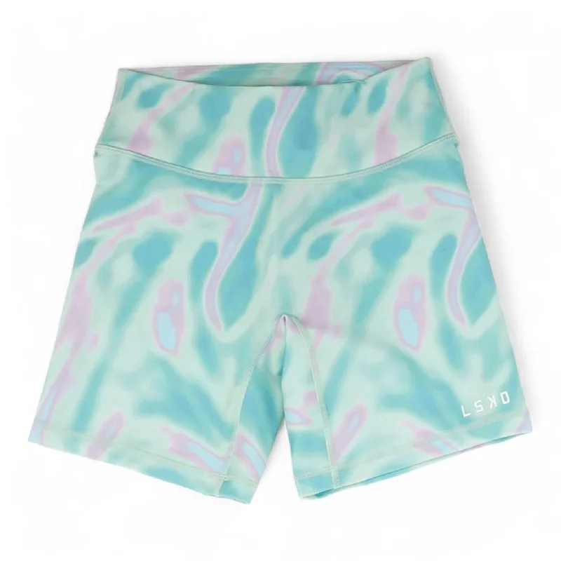 Green Tie Dye Active Shorts