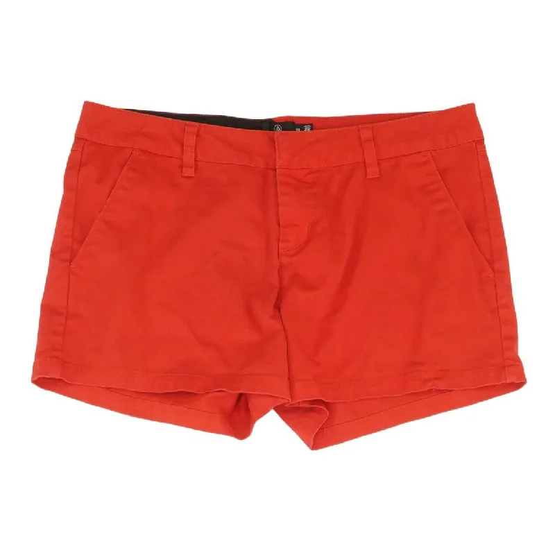 Red Solid Shorts