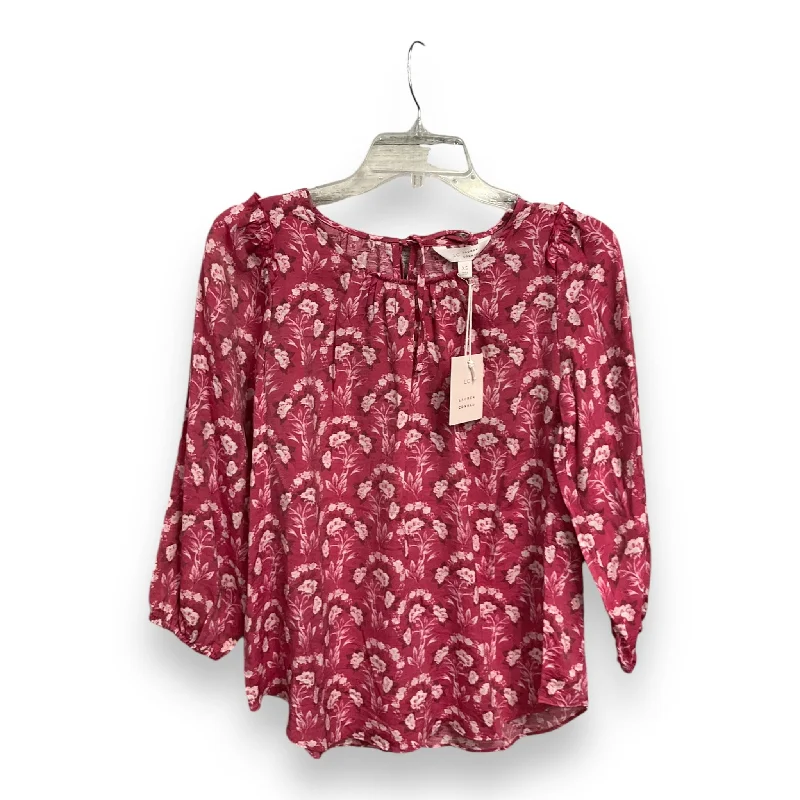 Top Long Sleeve By Lc Lauren Conrad In Pink, Size: Xs