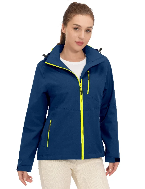 Women's Waterproof Breathable Detachable Hood Jacket