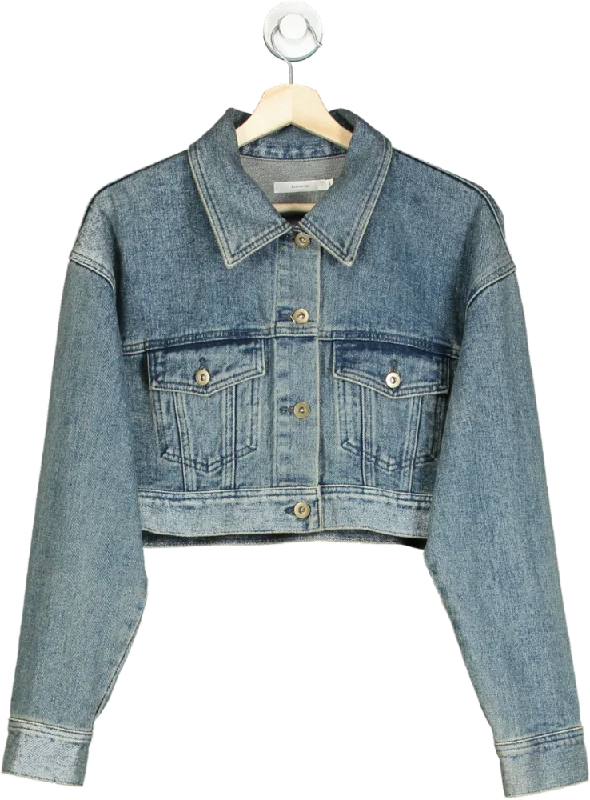 Blossom Blue Denim Cropped Jacket UK M