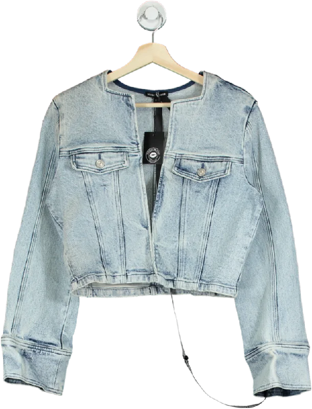 Noughts & Kisses Light Blue Cropped Denim Jacket UK S