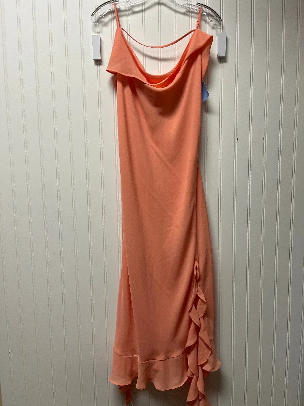 Dress Party Long By Anthropologie In Peach, Size: M