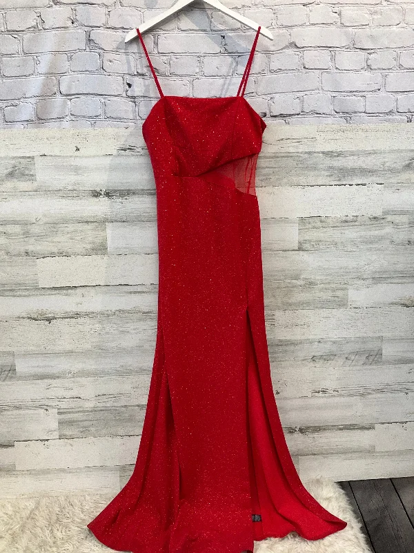 Dress Party Long By Trixxi In Red, Size: Xl