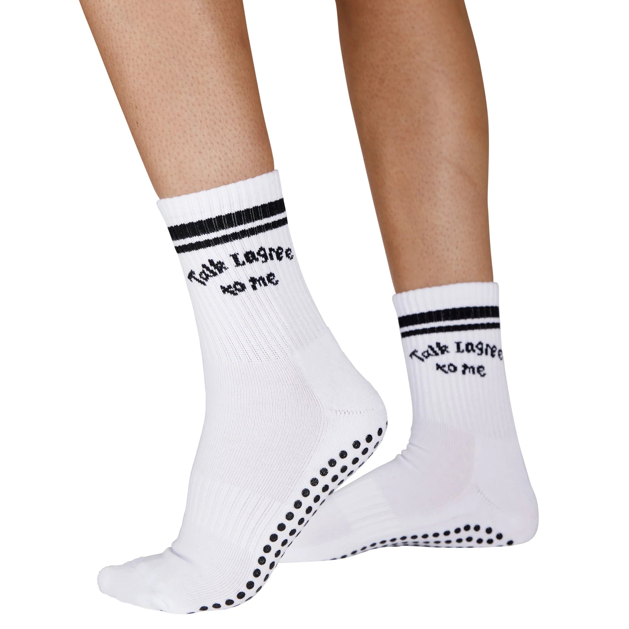 Talk Lagree To Me - Crew Grip Sock (Barre / Pilates)