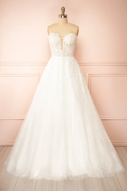 Beatrix | Strapless Tulle Wedding Gown w/ Bolero